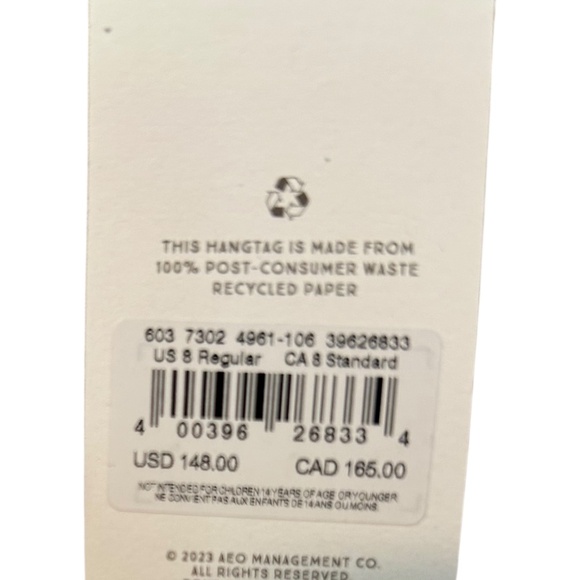 NWT American Eagle AE77 Premium Pleated Cargo Pants Khaki Women's Size 8 NEW - Picture 7 of 10
